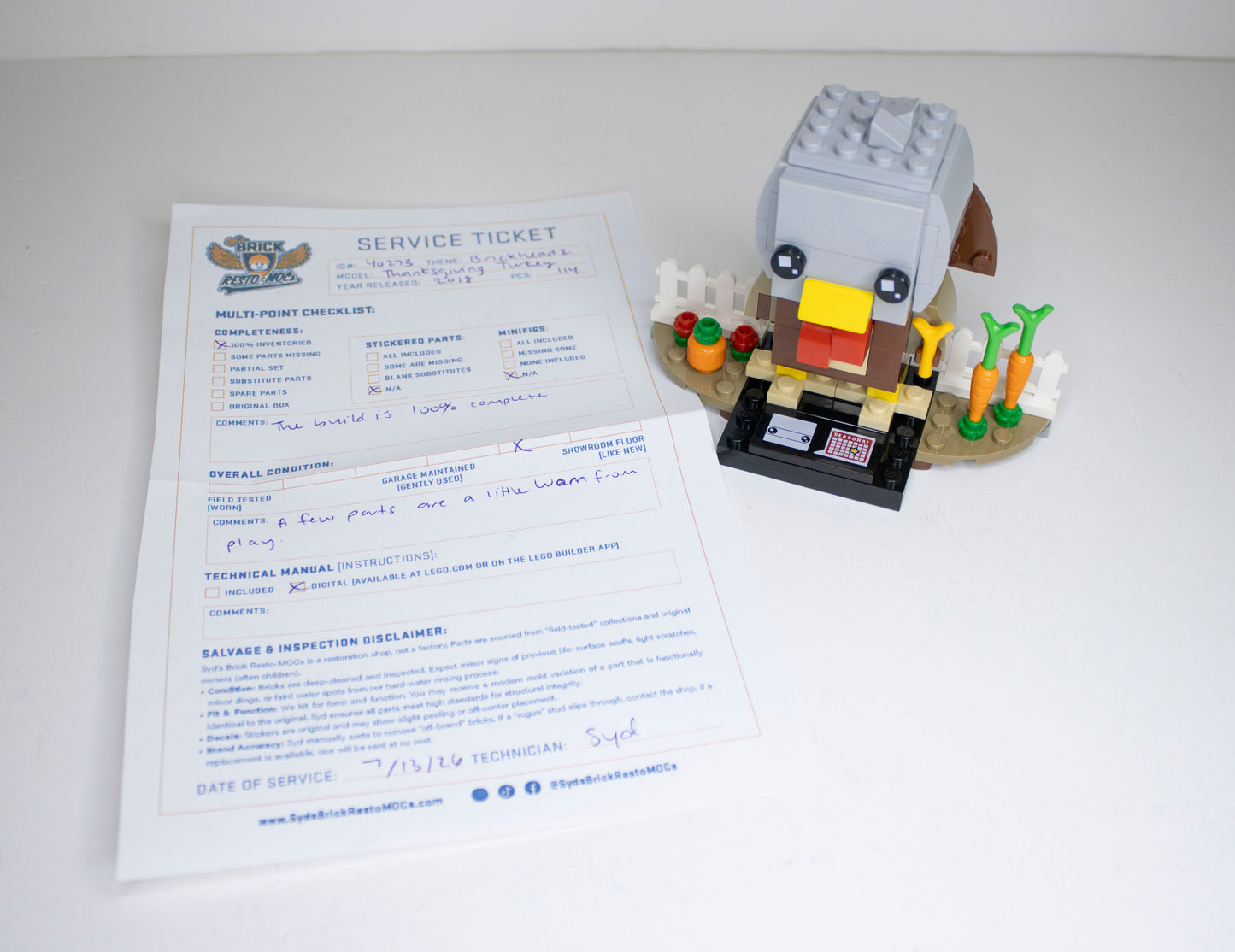 40273 Brickheadz: Thanksgiving Turkey