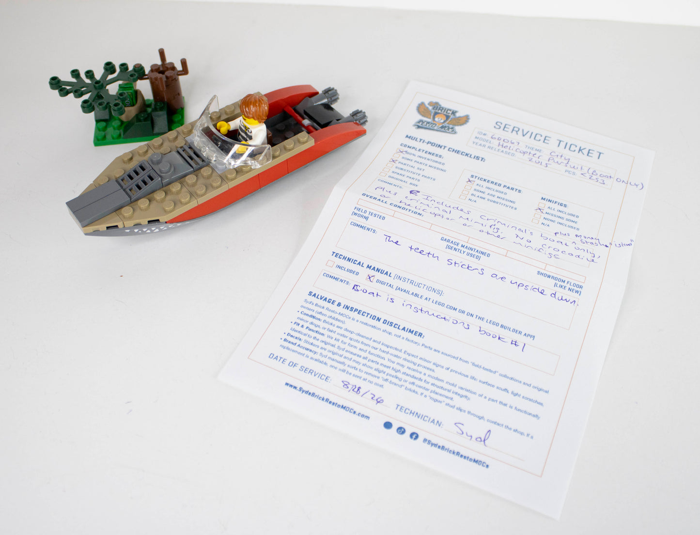 60067 CIty: Helicopter Pursuit (Boat ONLY)