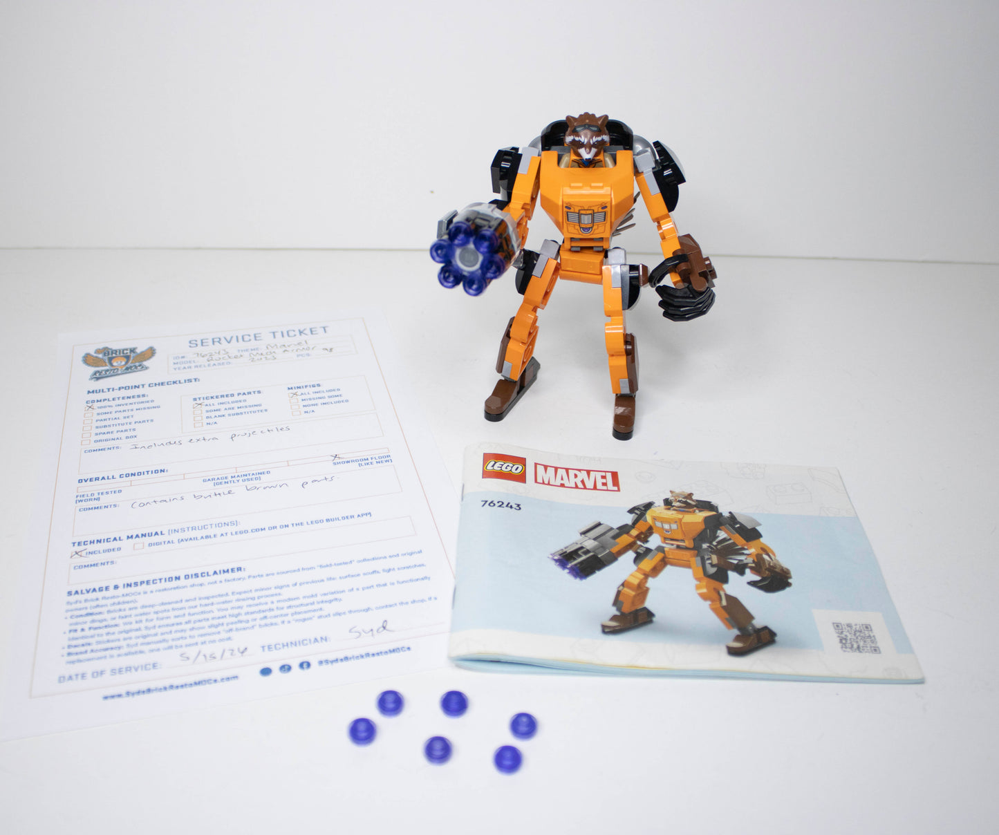 76243 Marvel: Rocket Mech Armor