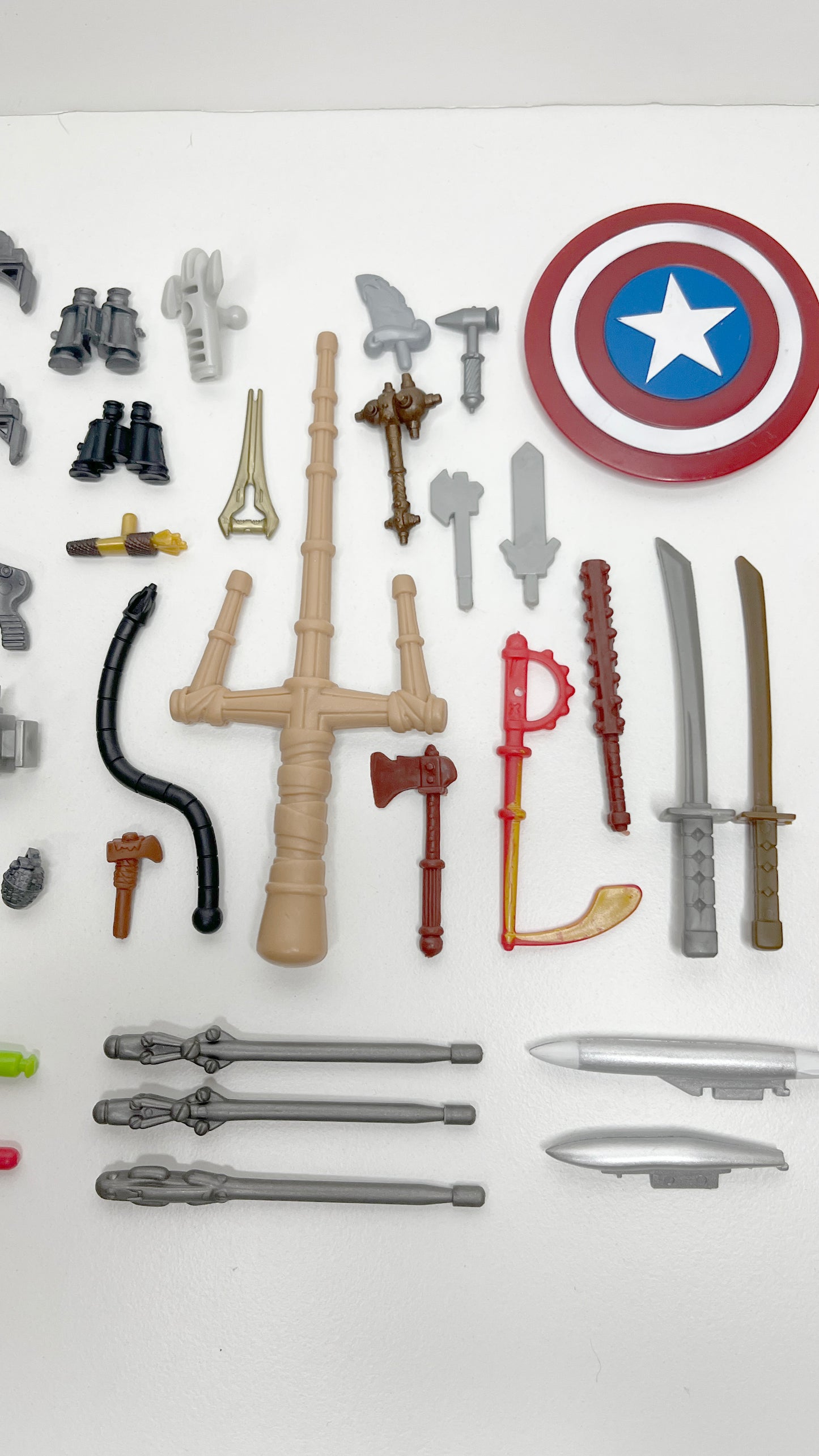 Non-LEGO Salvage: Misc Action Figure Weapons, Projectiles, and Parts