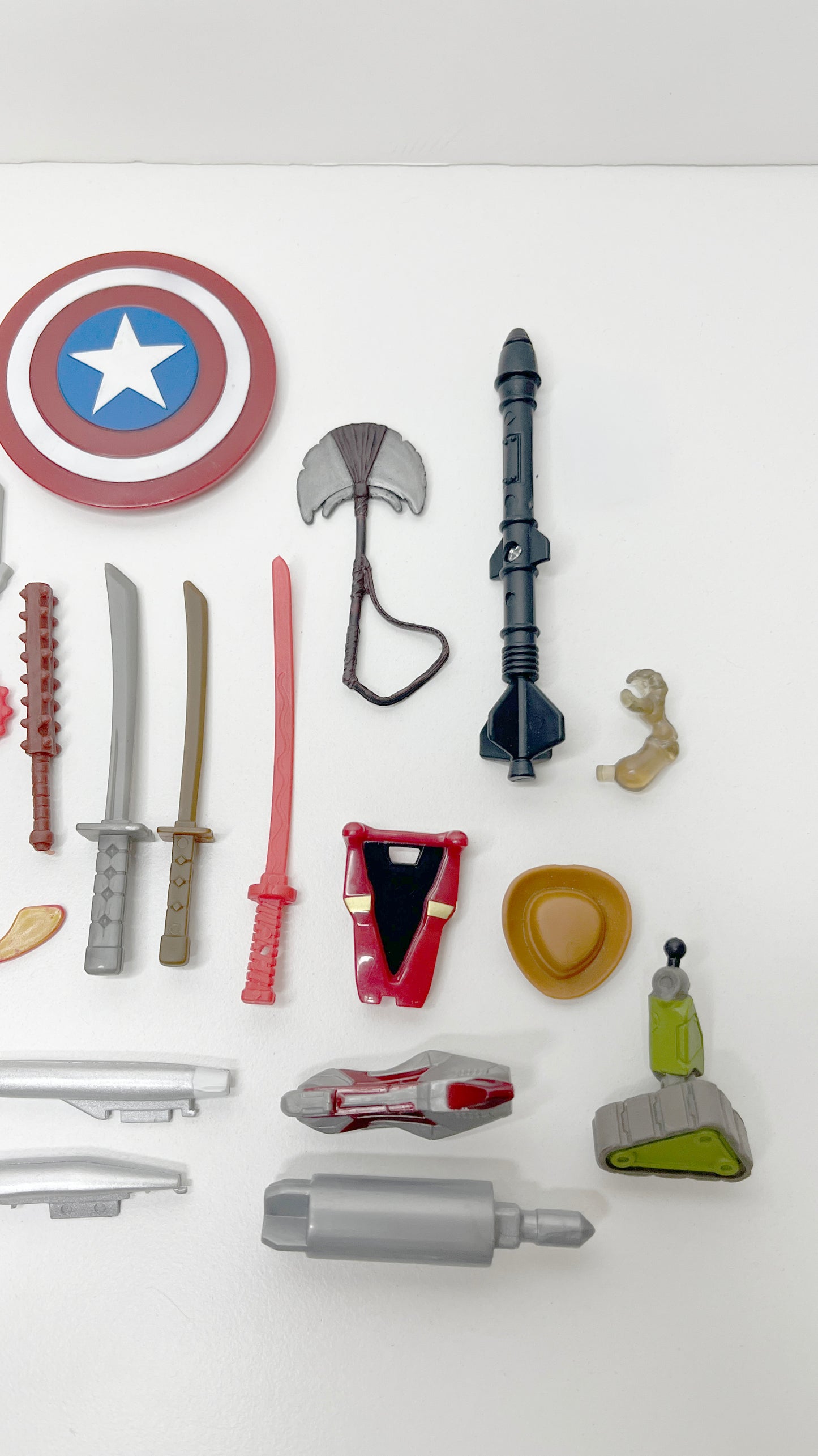 Non-LEGO Salvage: Misc Action Figure Weapons, Projectiles, and Parts