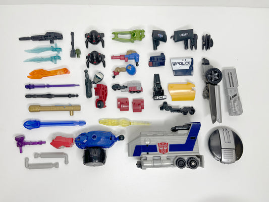 Non-LEGO Salvage: Transformers Parts LOT: Weapons, panels, accessories, etc.