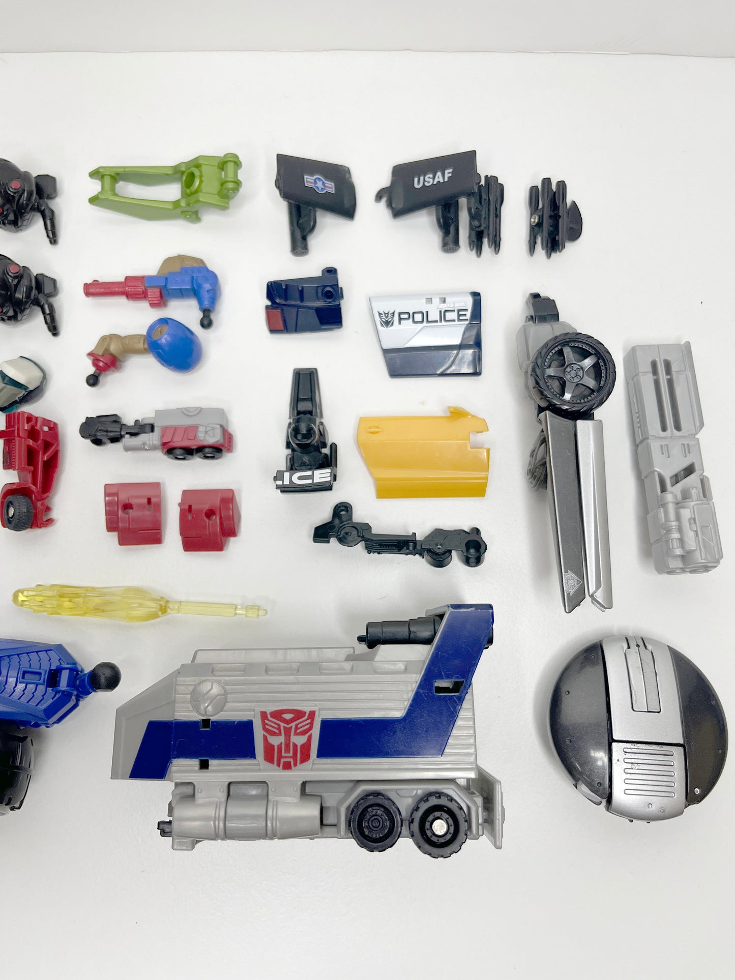 Non-LEGO Salvage: Transformers Parts LOT: Weapons, panels, accessories, etc.