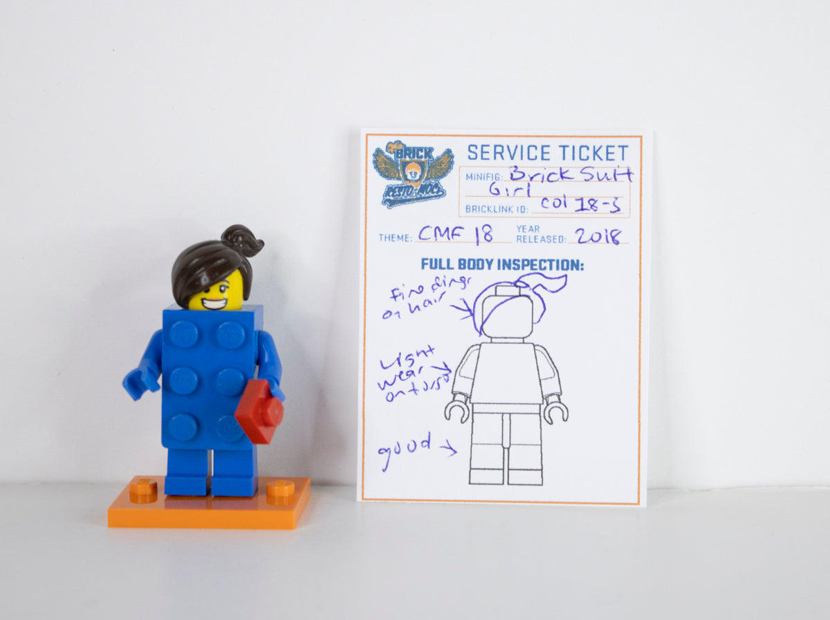 Minifig: col18-3 Brick Suit Girl (CMF Series 18)