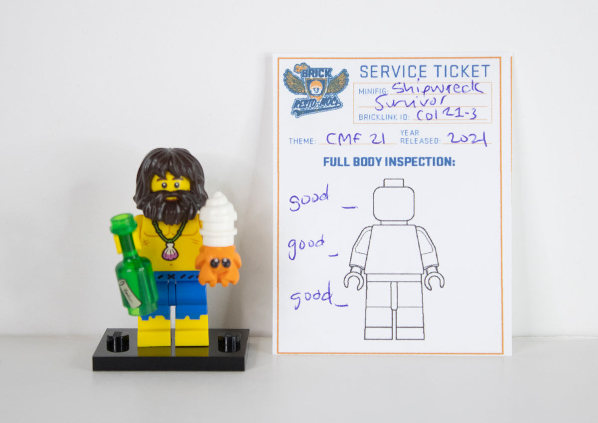 Minifig: col21-3 Shipwreck Survivor (CMF Series 21)