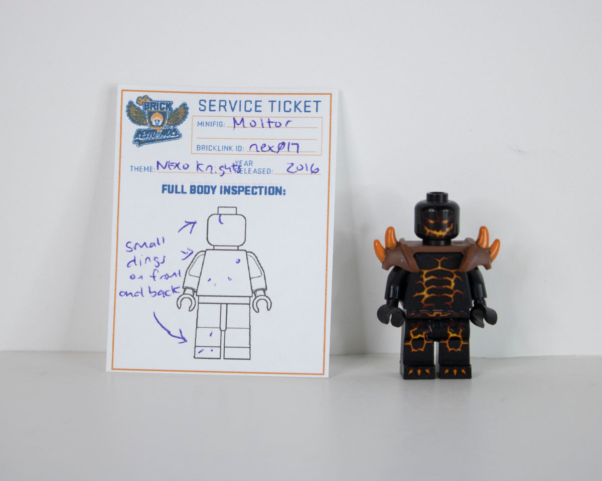 Minifig: nex017 Moltor (NEXO Knights)